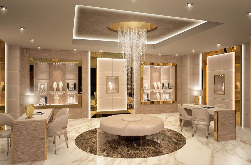 Tủ trưng bày trang sức âm tường SL-WC-001 đẳng cấp