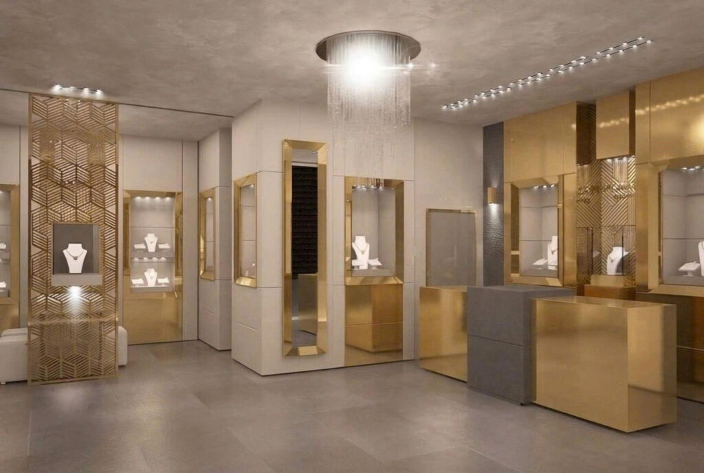 Tủ trưng bày trang sức âm tường SL-WC-001 sang trọng