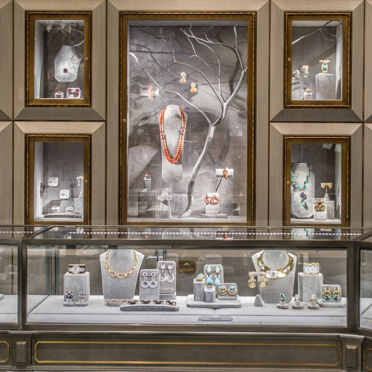 Tủ trưng bày trang sức âm tường SL-WC-007 đẹp