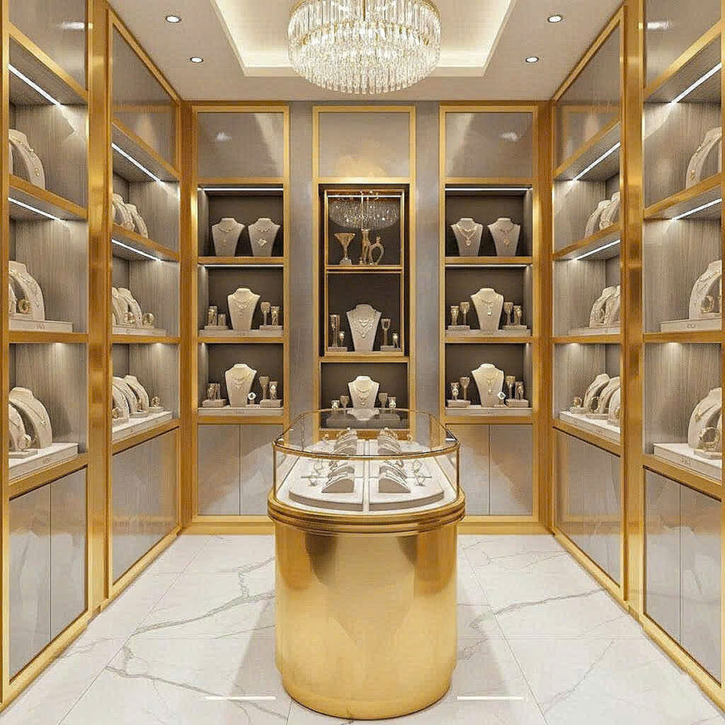 Tủ trưng bày trang sức âm tường SL-WC-008 đẹp