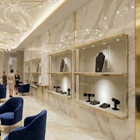 Tủ trưng bày trang sức âm tường SL-WC-009 sang trọng