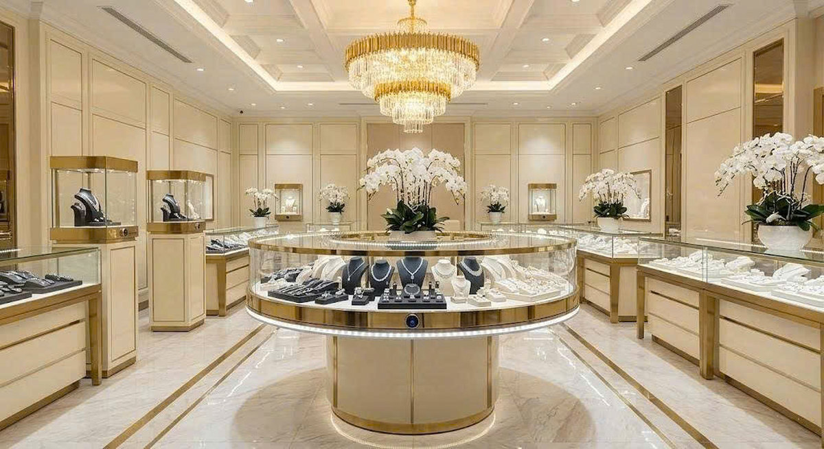 Tủ trưng bày trang sức tròn SL-CB-003 thu hút