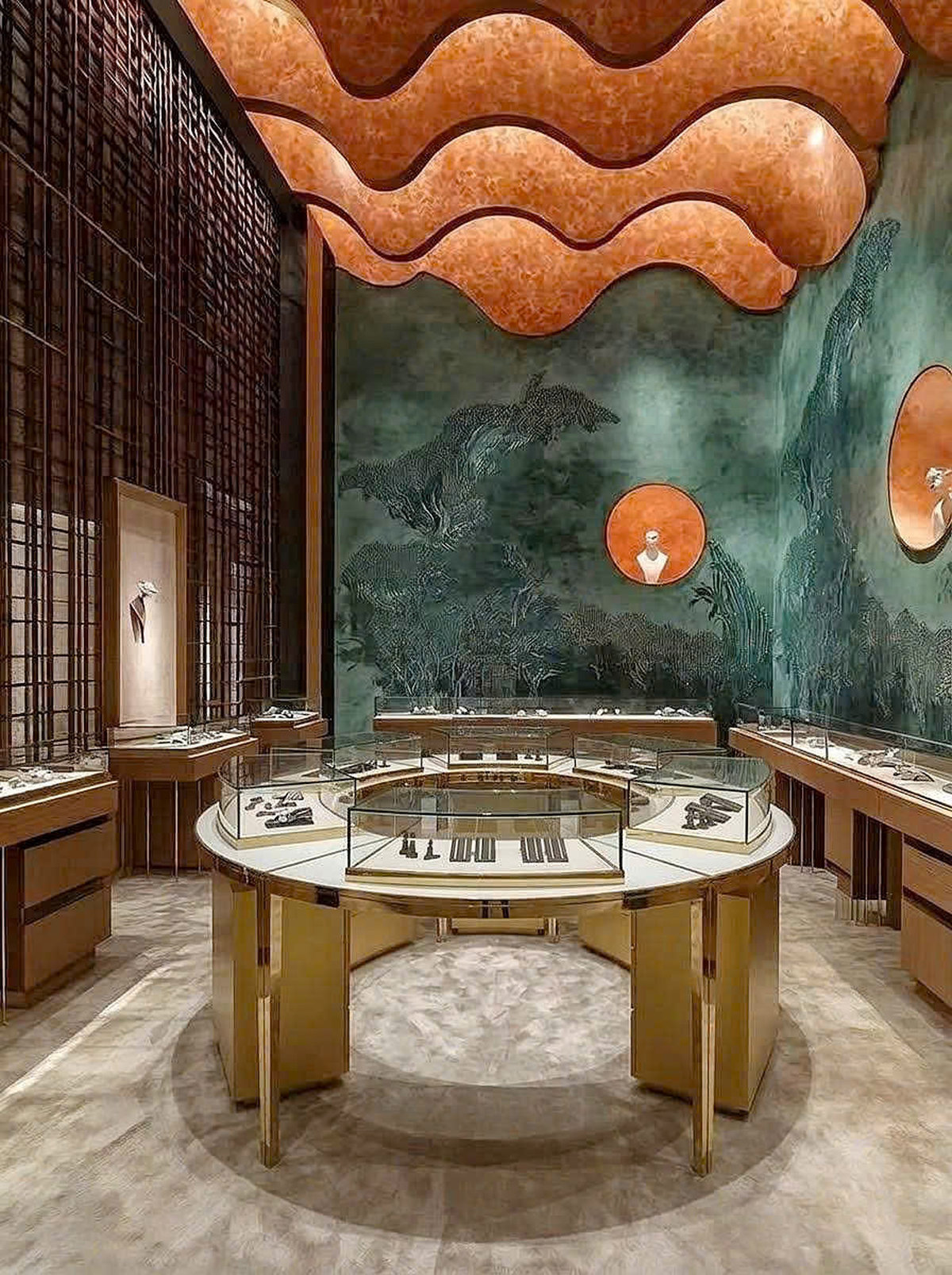 Tủ trưng bày trang sức tròn SL-CB-005 đẳng cấp