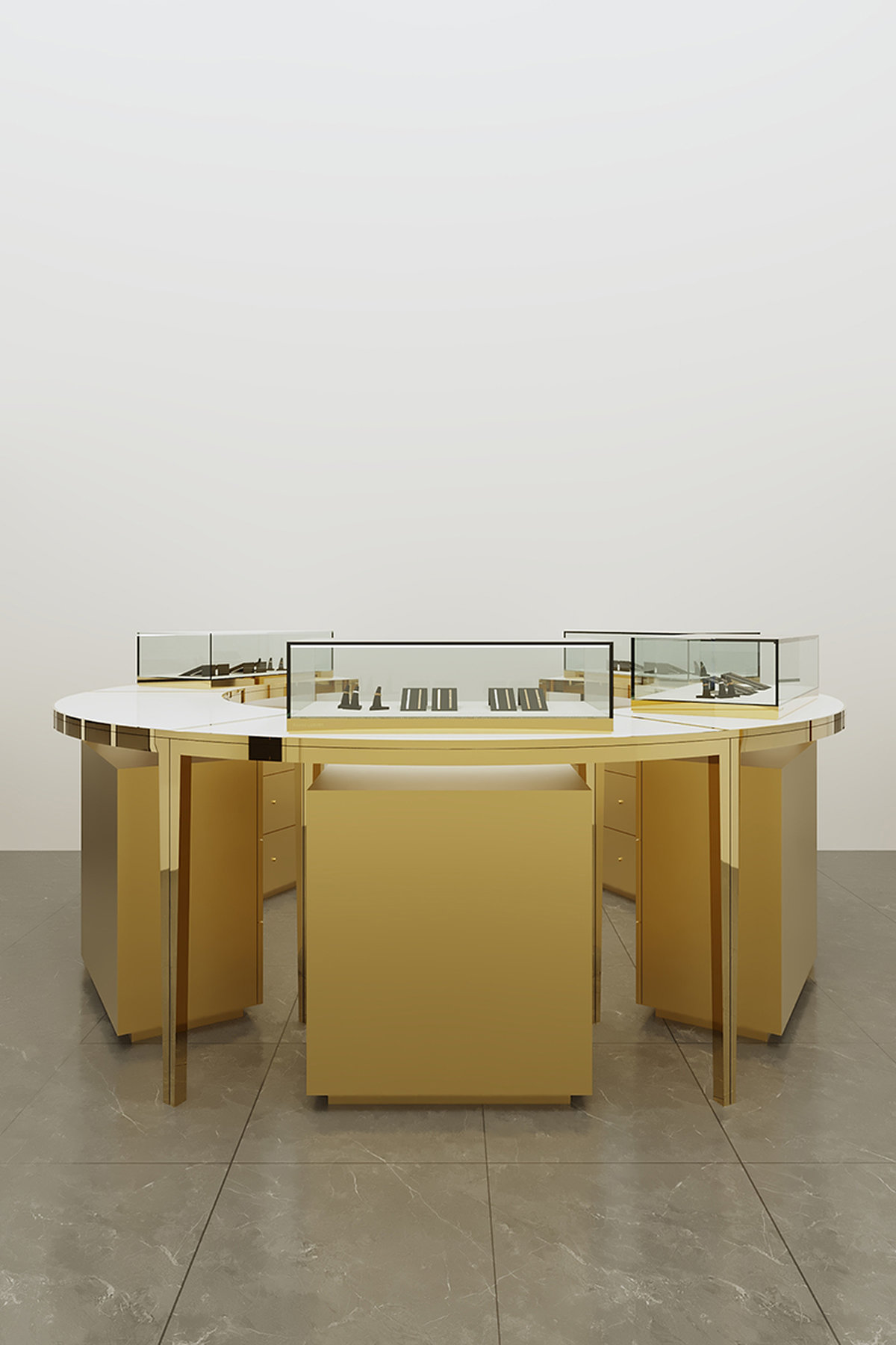 Tủ trưng bày trang sức tròn SL-CB-005