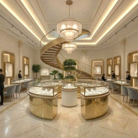 Tủ trưng bày trang sức tròn SL-CB-006