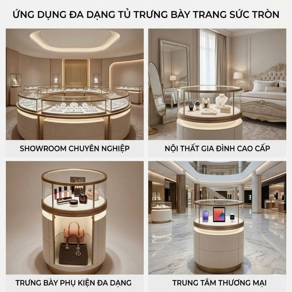 Tủ trưng bày trang sức tròn SL-CB-006