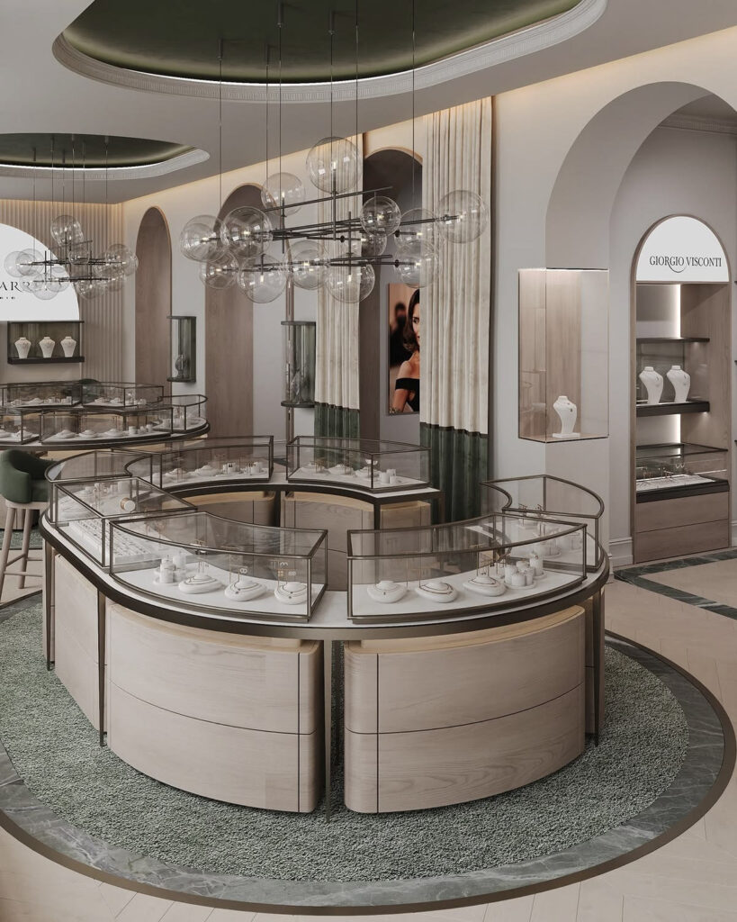 Tủ trưng bày trang sức tròn SL-CB-006