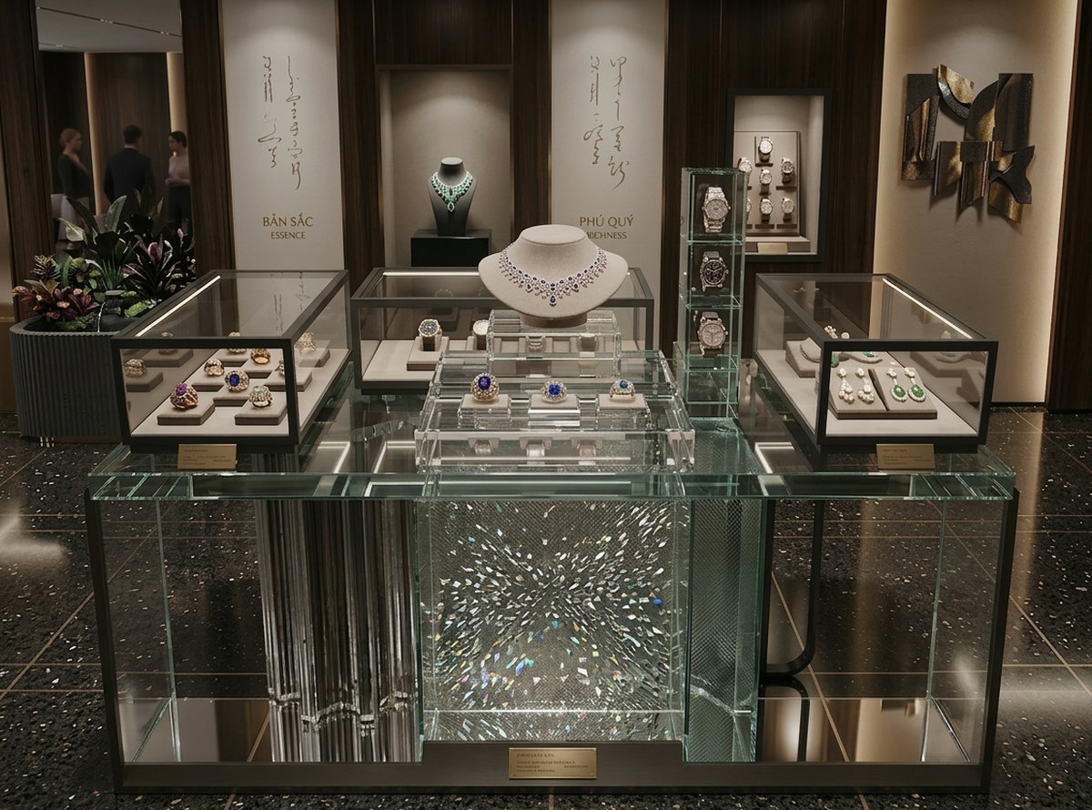 Tủ trưng bày sản phẩm quý phái