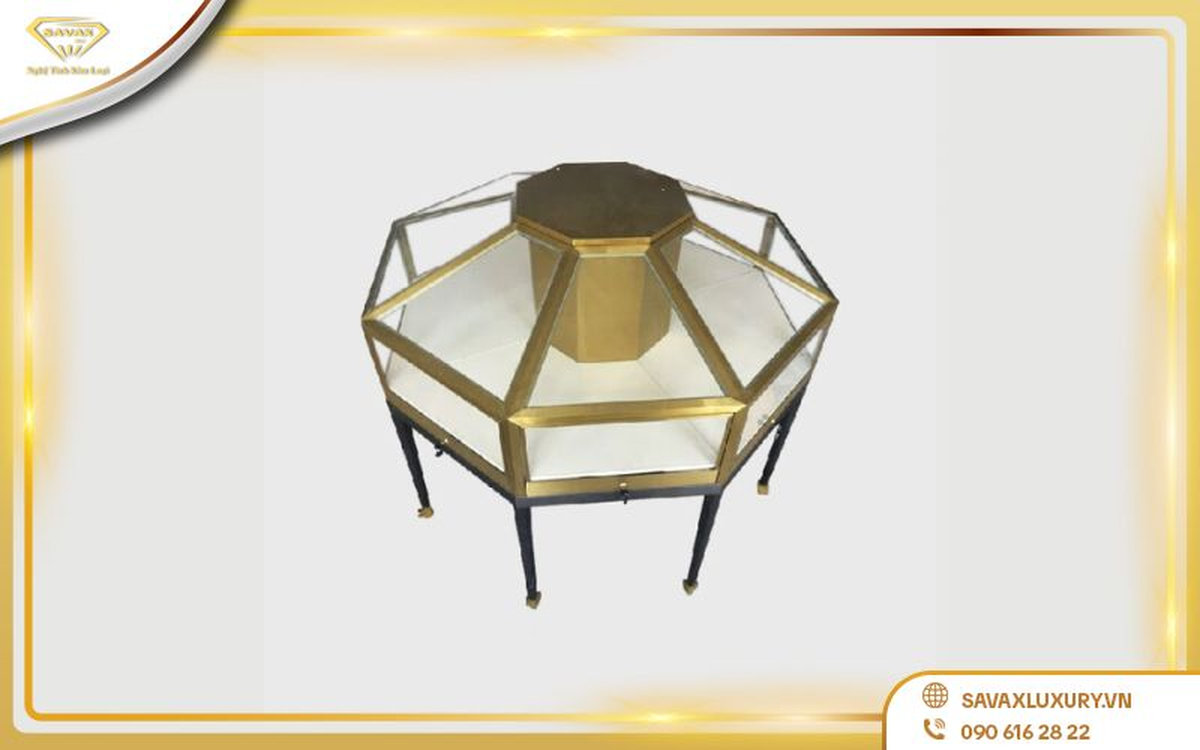 Tủ trưng bày trang sức SL-CB-001 kiểu dáng tròn độc đáo