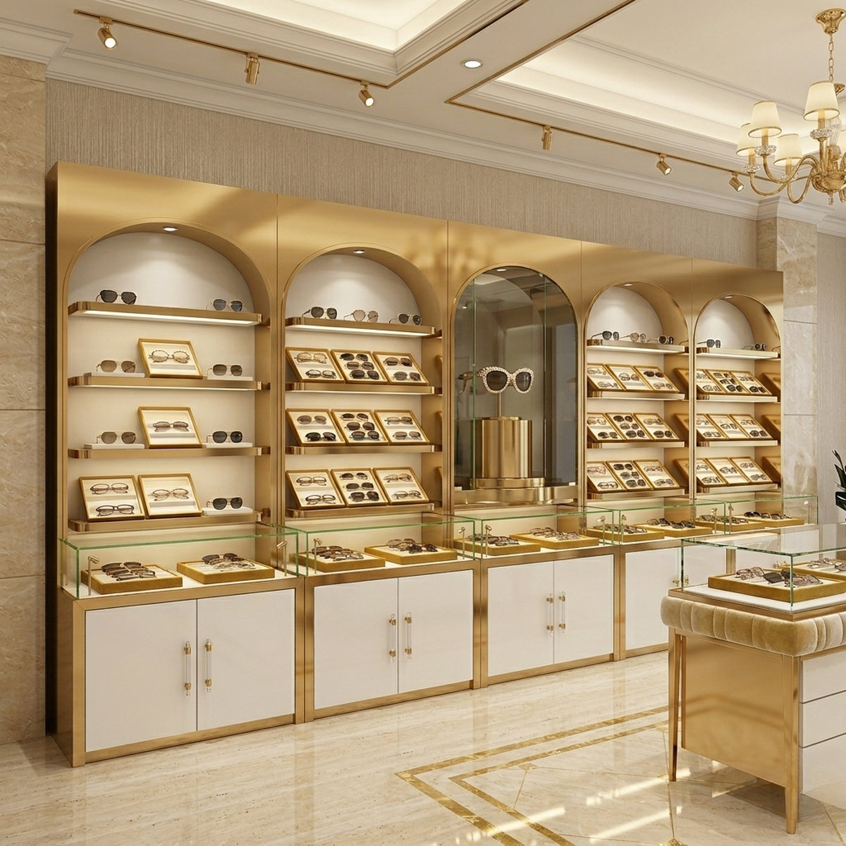  Mẫu tủ trưng bày kính mắt