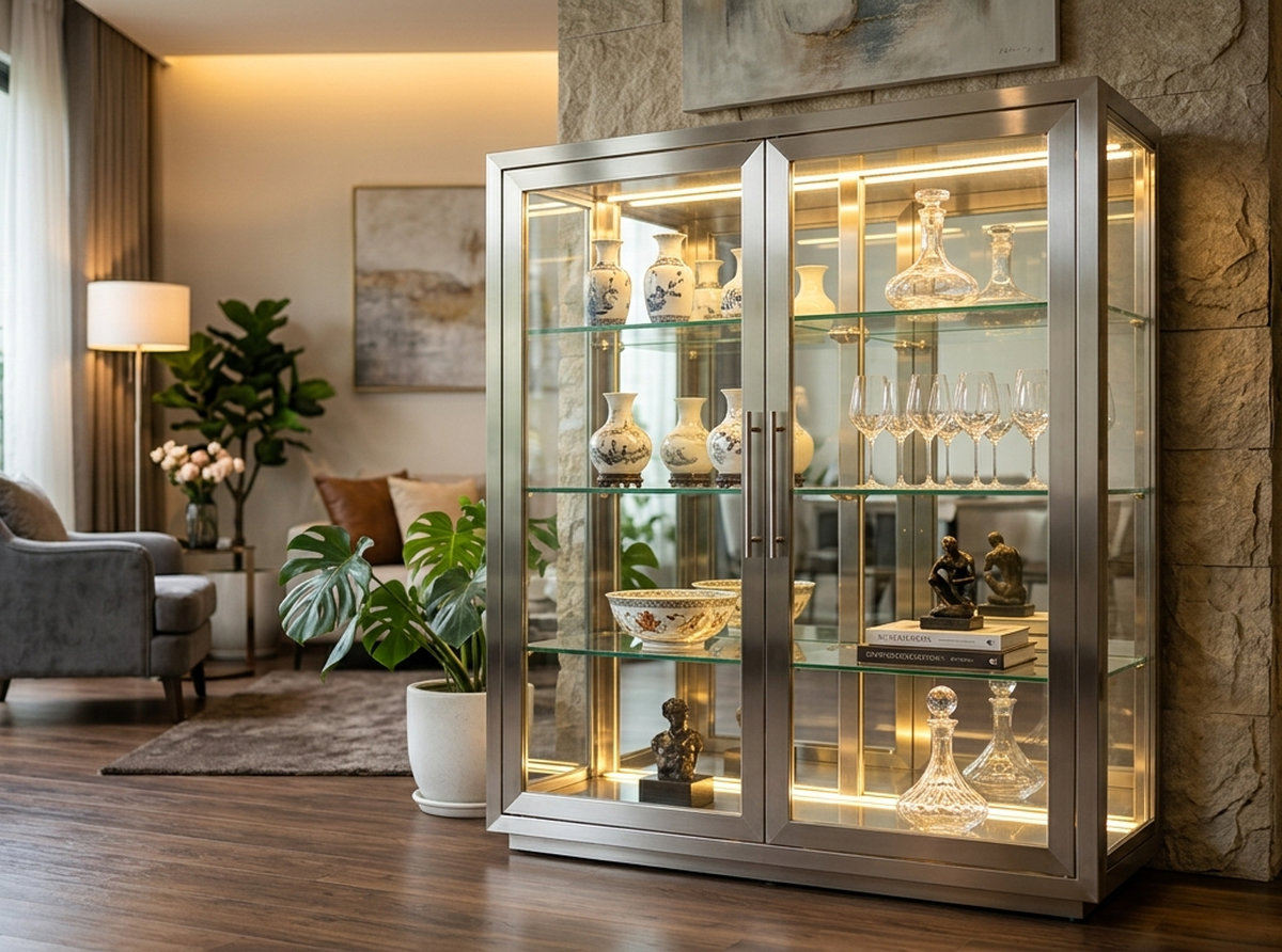 Tủ kính inox cao cấp