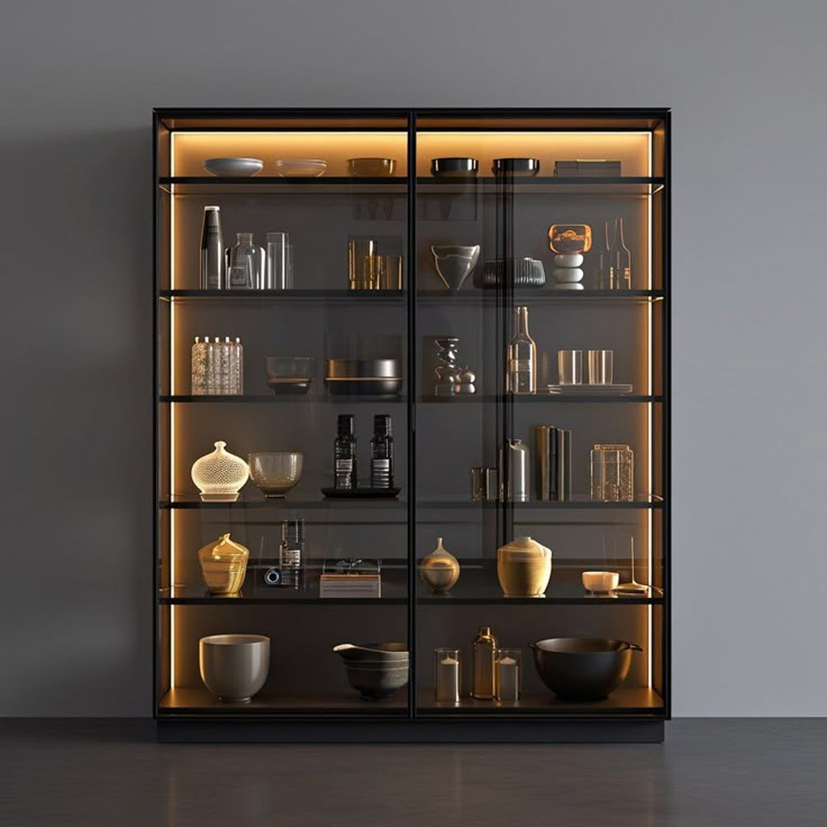 Tủ kính inox cường lực