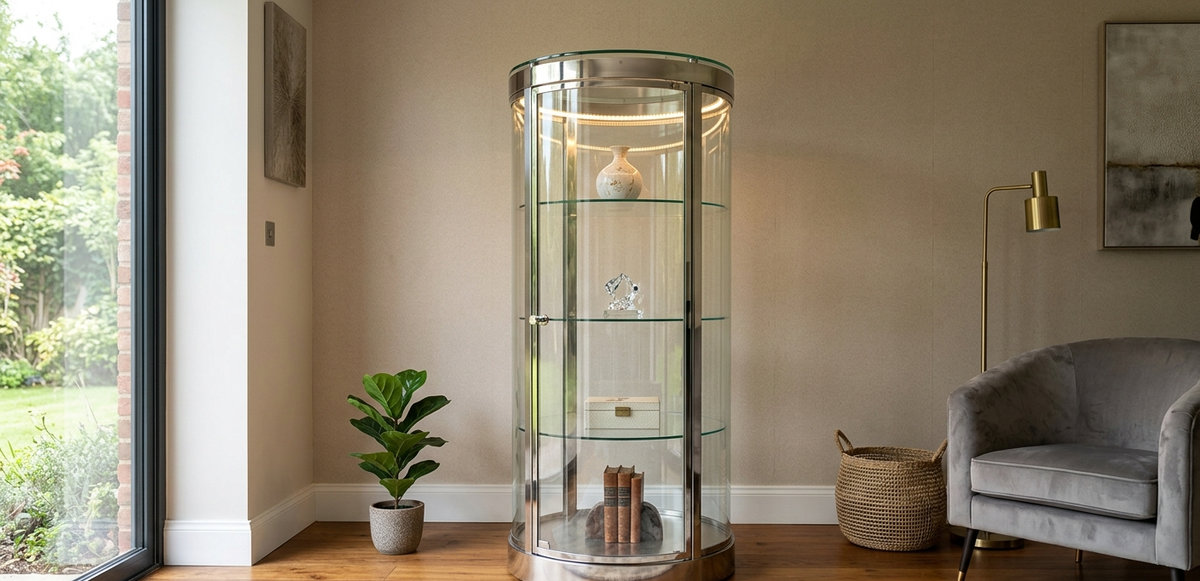 Tủ kính inox trưng bày