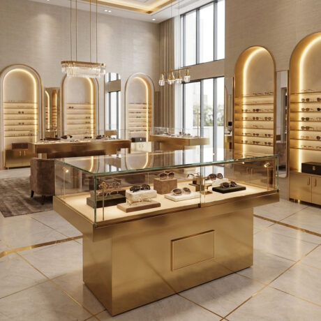 Tủ trưng bày kính mắt cao cấp