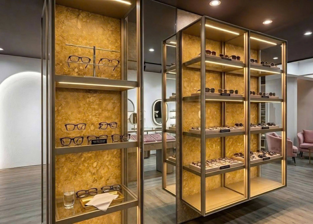 Tủ trưng bày kính mắt đẹp