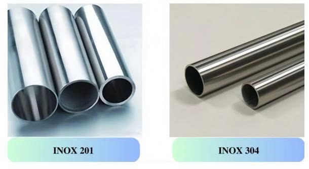So sánh Inox 201 và 304 toàn diện