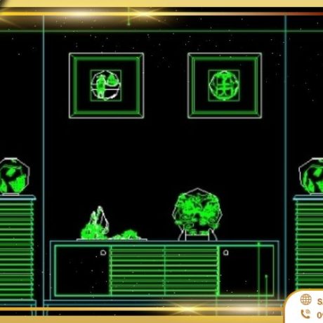 bản vẽ tủ trưng bày