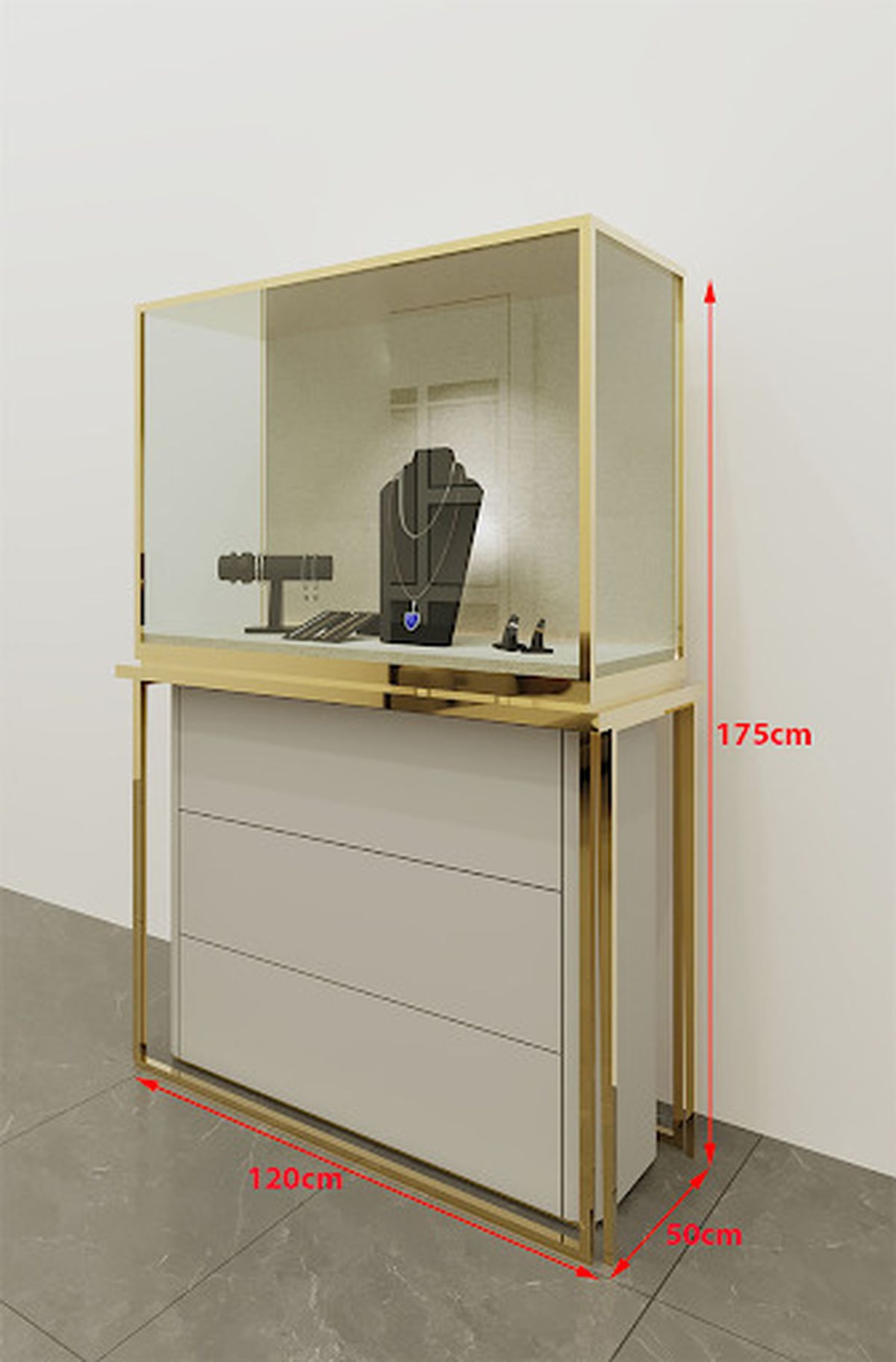 kích thước tủ trưng bày sản phẩm