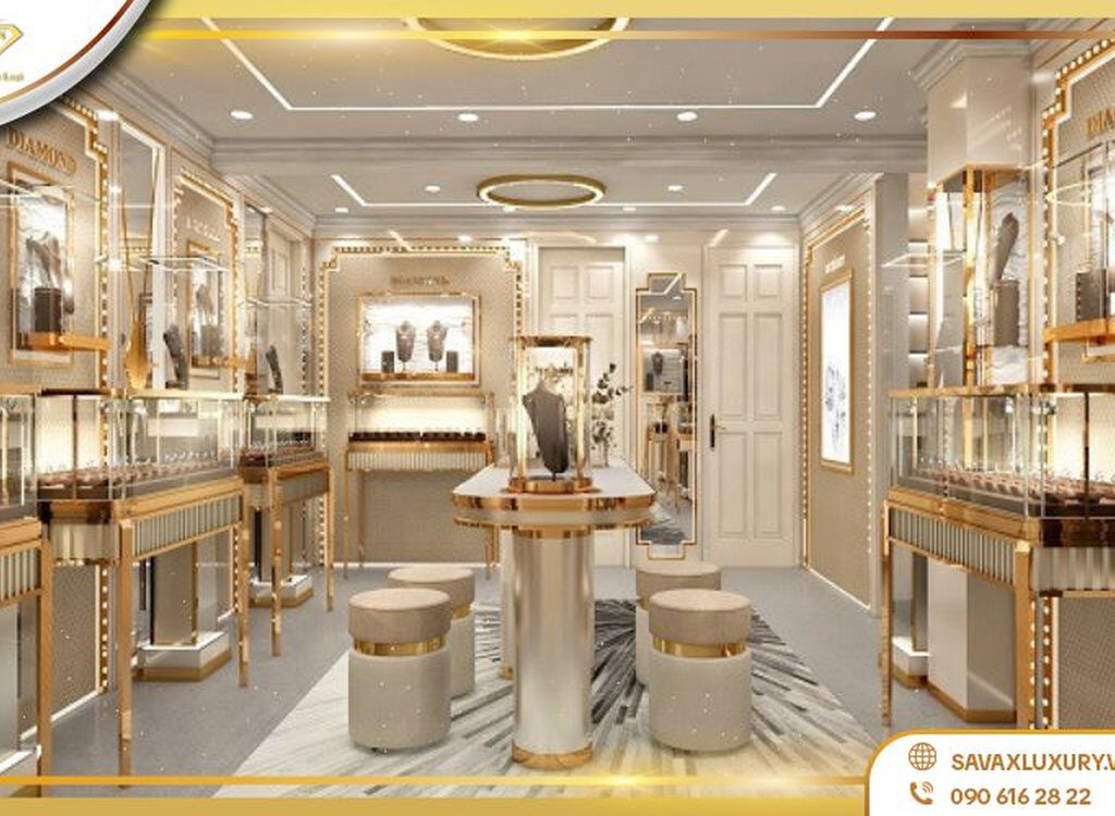 Gia công tủ trang sức đẹp theo yêu cầu tại Savax Luxury
