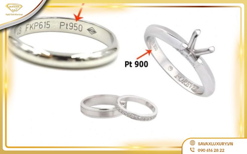 ký hiệu trên trang sức bạch kim