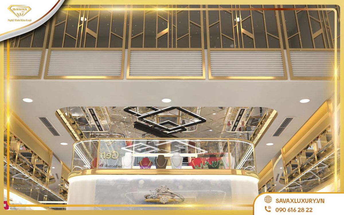 nội thất tiệm vàng Savax