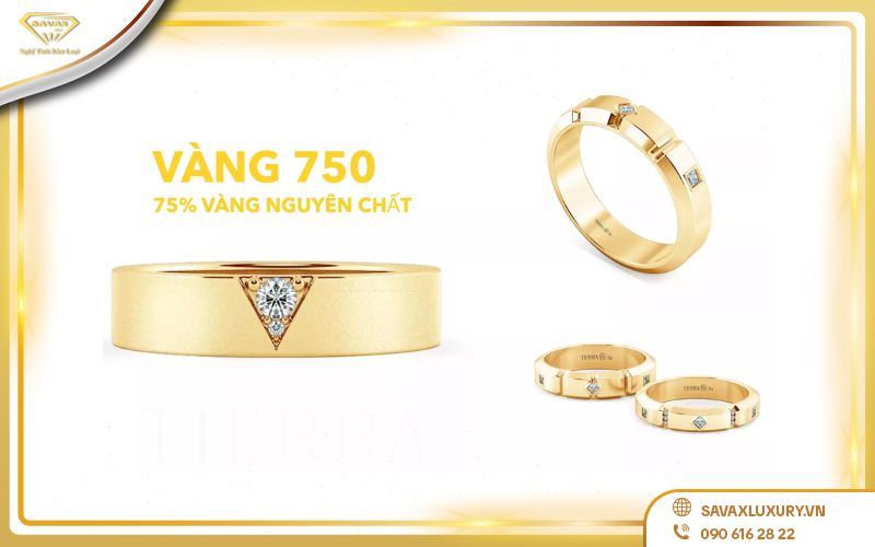Ký hiệu 750 trên trang sức
