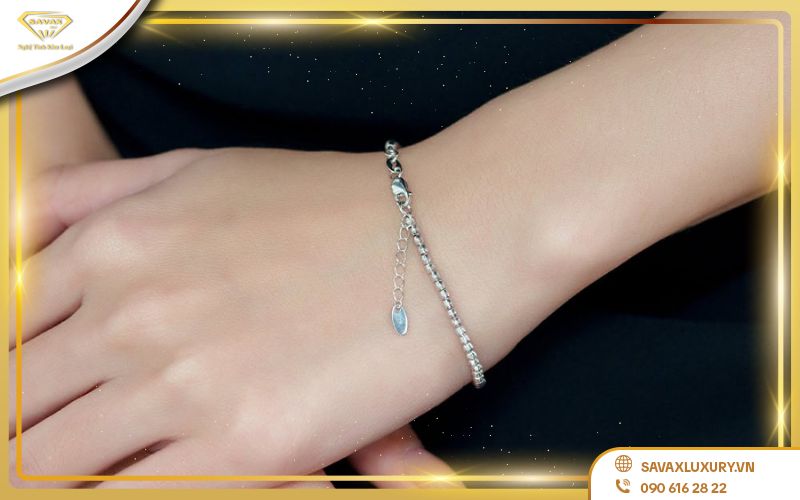 Vòng tay/lắc tay vàng trắng 750