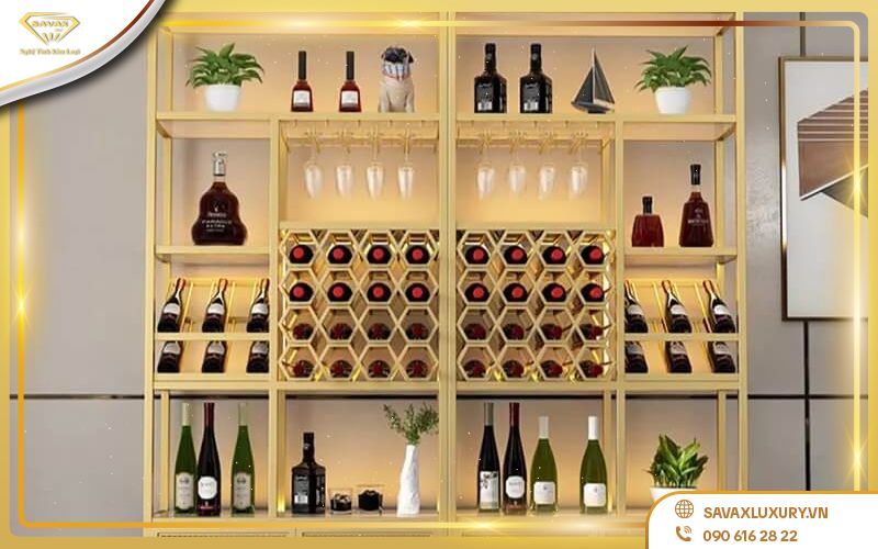 Tủ rượu trưng bày rượu vang