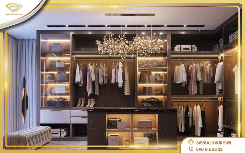 Lưu ý trước khi thiết kế thi công tủ trang sức phòng thay đồ