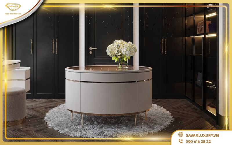 Mẫu tủ trưng bày phụ kiện trang sức cổ điển