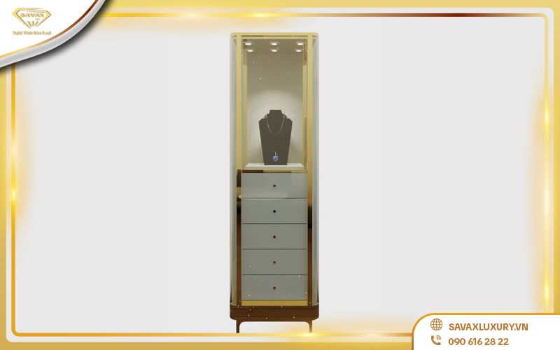 Kiểu tủ trưng bày đứng