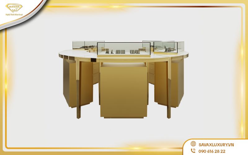 Mẫu tủ trưng bày khung kim loại