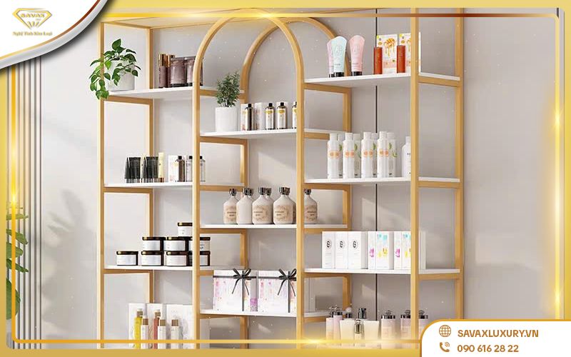 Tủ kính trưng bày mỹ phẩm