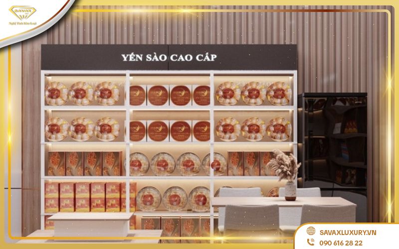 Ưu điểm của thiết kế tủ trưng bày tổ yến cao cấp