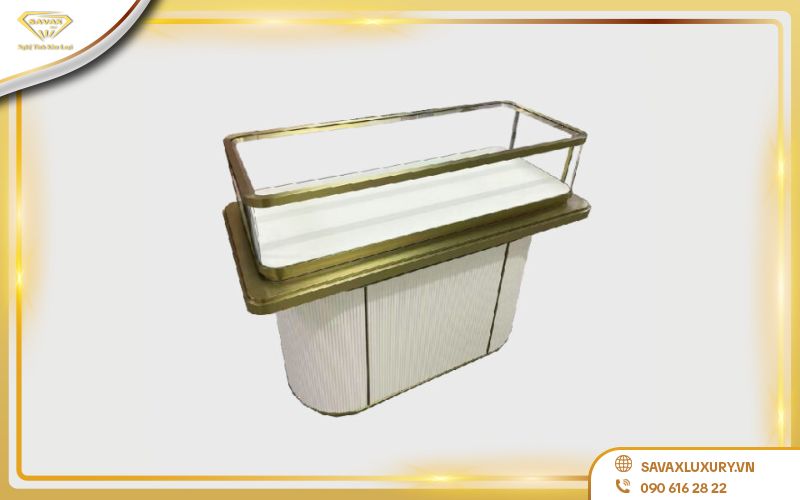 Kệ inox mạ vàng