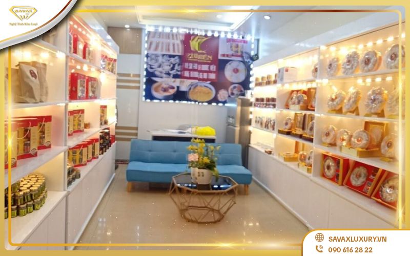 Tủ trưng bày yến sào có đèn LED