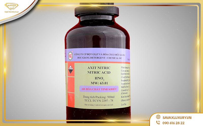 Kiểm tra với acid nitric