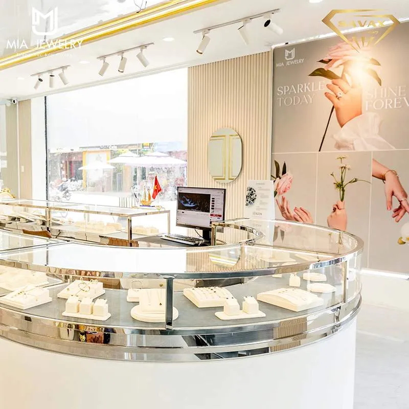 thiết kế và thi công tủ trưng bày trang sức MiA Jewelry