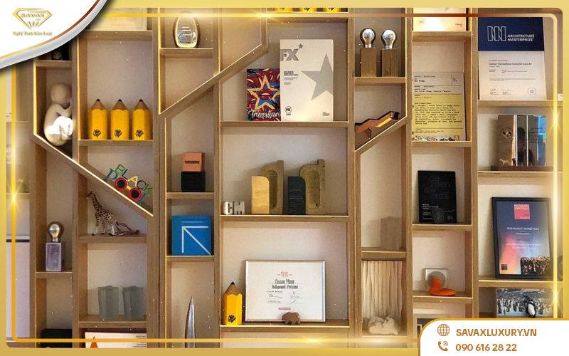 Mẫu tủ bằng khen hiện đại