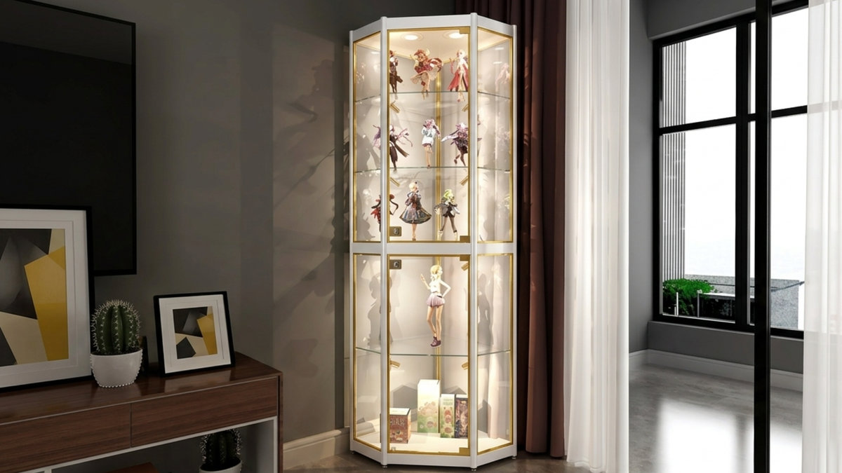 Tủ trưng bày lego góc tường