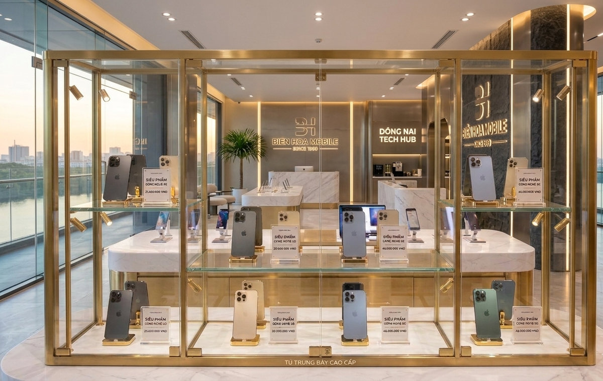 Địa chỉ thi công tủ trưng bày điện thoại uy tín