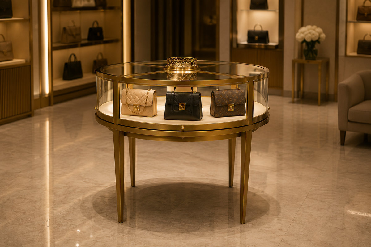 Địa chỉ thi công tủ trưng bày túi xách