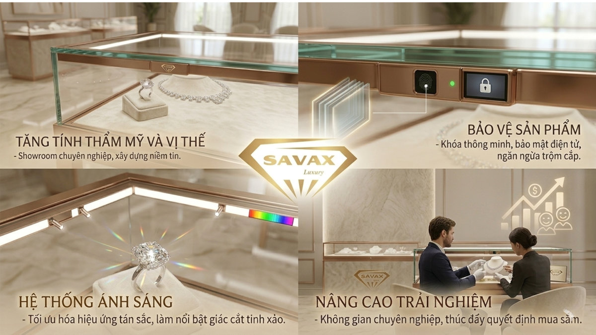 Lợi ích của tủ trưng bày kim cương