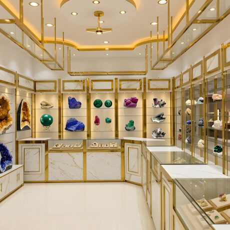 Tủ trưng bày đá quý