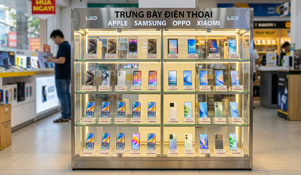 Tủ trưng bày điện thoại giá rẻ