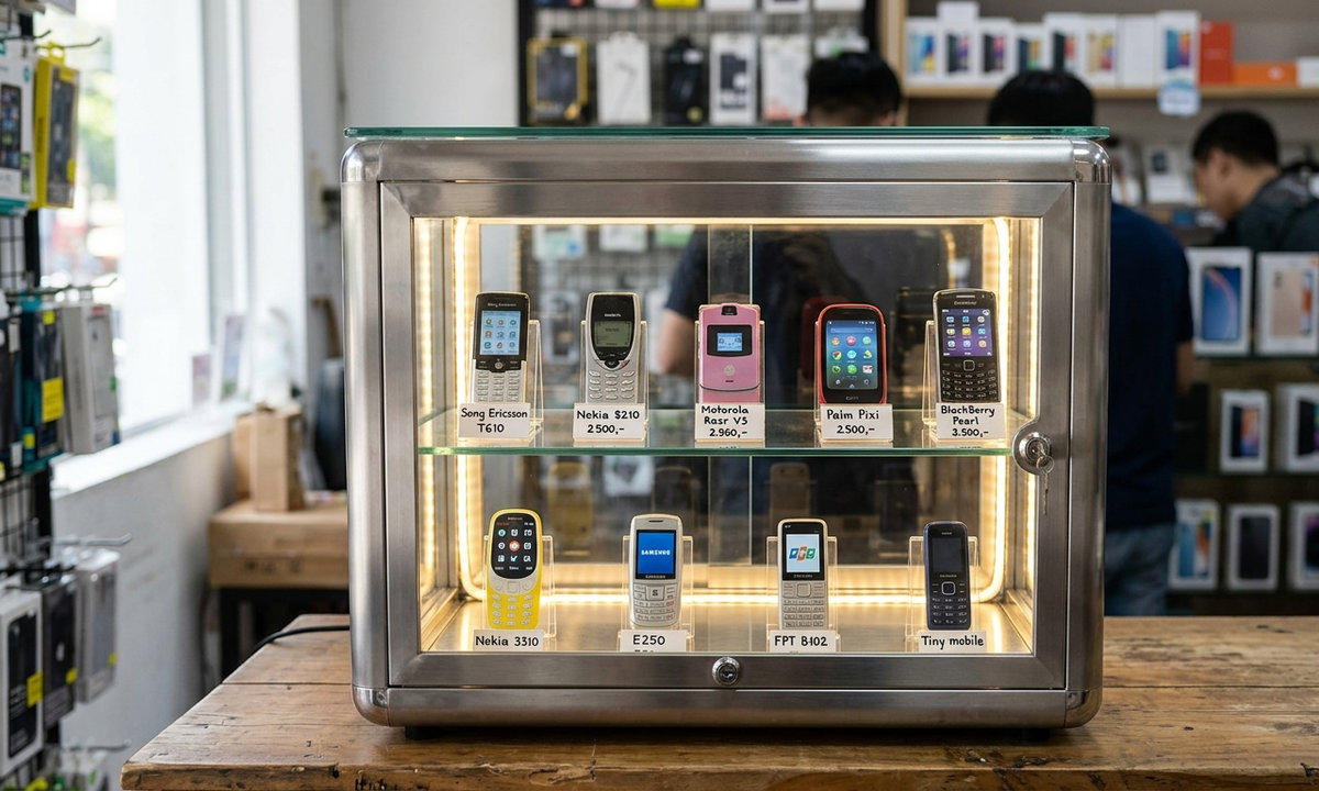 Tủ trưng bày điện thoại mua ở đâu?