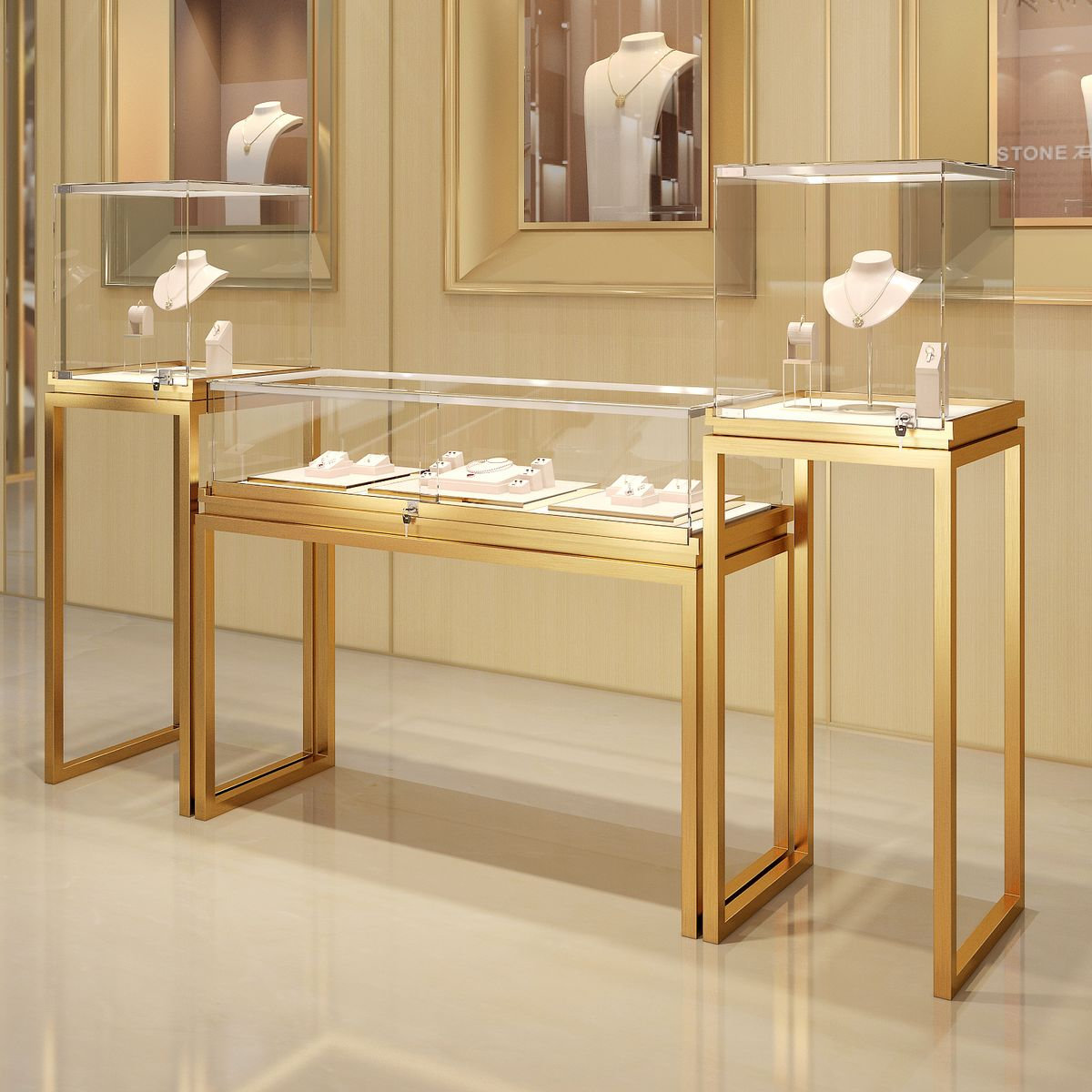 Tủ trưng bày kim cương dạng đứng