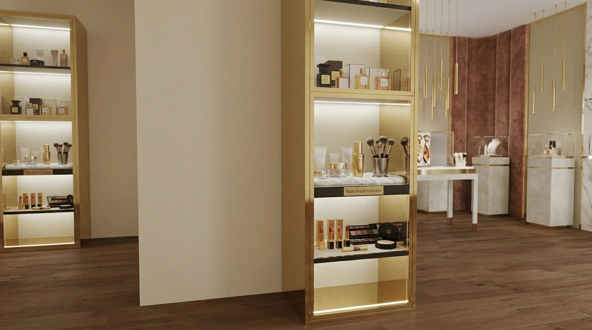 Tủ trưng bày mỹ phẩm spa