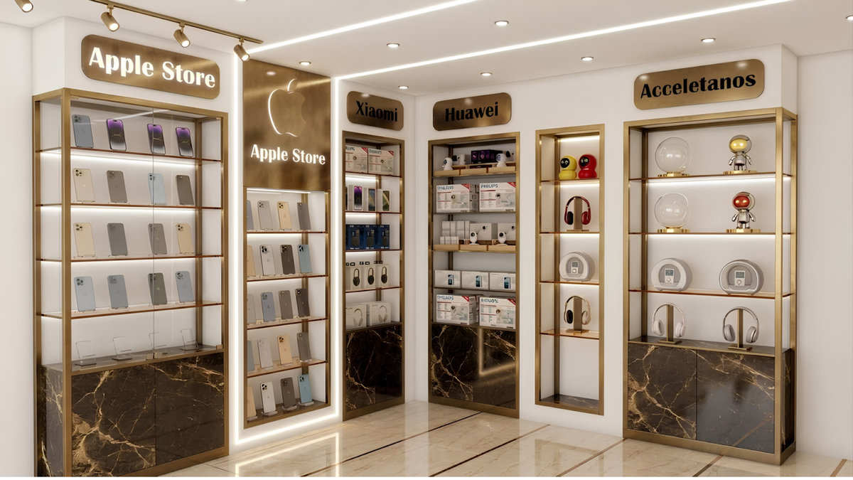 tủ trưng bày phụ kiện điện thoại