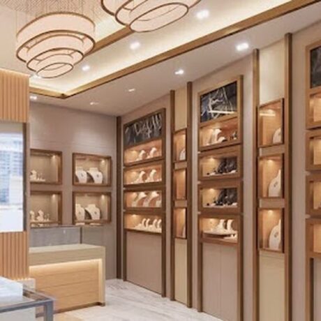 Tủ trưng bày vàng bạc âm tường